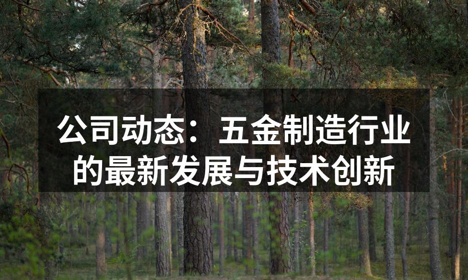 公司动态:五金制造行业的最新发展与技术创新