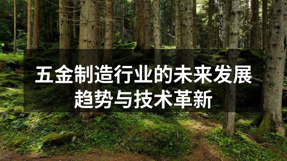 五金制造行业的未来发展趋势与技术革新