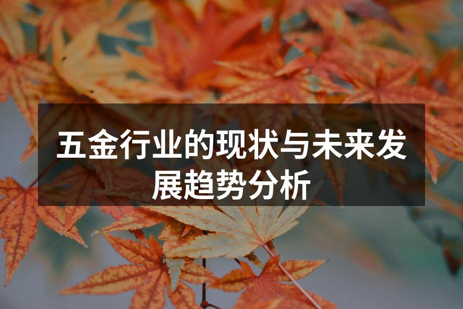 五金行业的现状与未来发展趋势分析