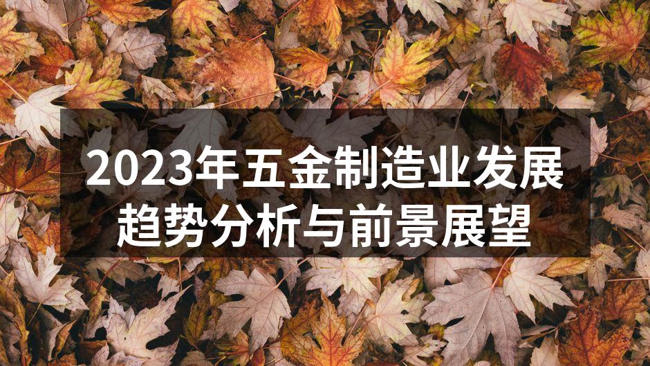 2023年五金制造业发展趋势分析与前景展望